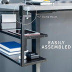 VIVO Clamp-on 24 inch Above or Below Desk 2-Tier Shelving Unit - Image 5