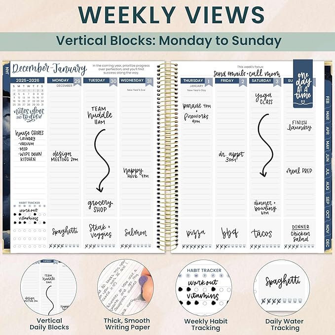 bloom daily planners 2026 Hardcover Calendar Year Goal & Vision Planner - Image 3