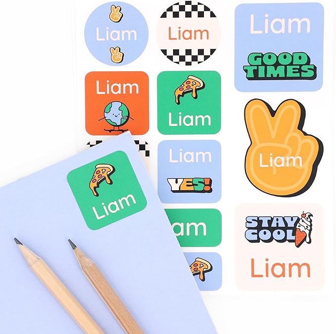 Large Name Labels for Kids by Teddylabels