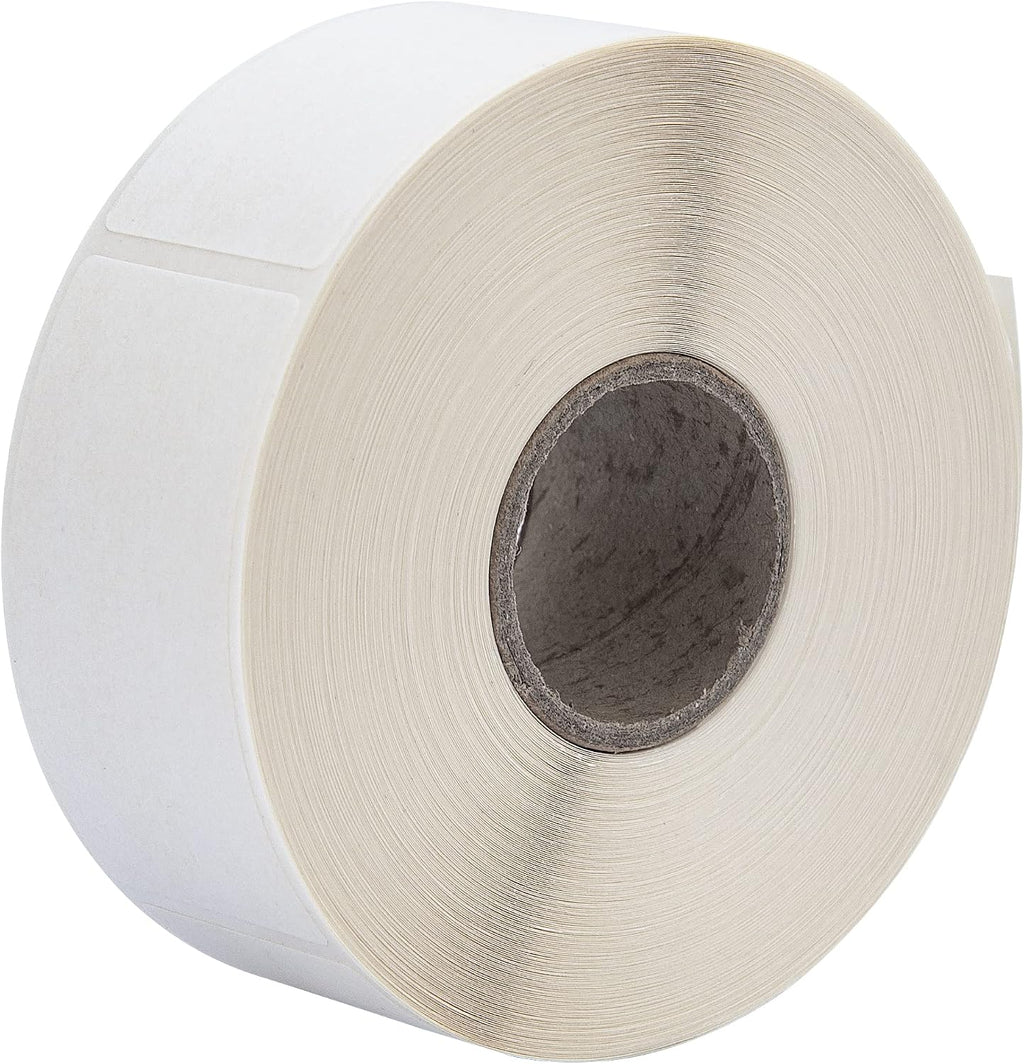 L LIKED Blank White 1 x 2 Inch Dissolvable Labels Food Rotation 9 Rolls | PFAS free, writable on glass/wood/metal/plastic. -40~150°F safe. For boxes inventory, prep info & storage