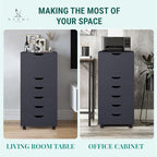 Naomi Home Carly 6-Drawer Craft & Office Storage Cabinet, – Mobile Filing Unit - Image 5