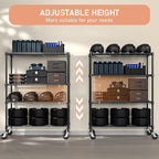 M MZG Industrial Metal 4 Tier Shelving - Image 6