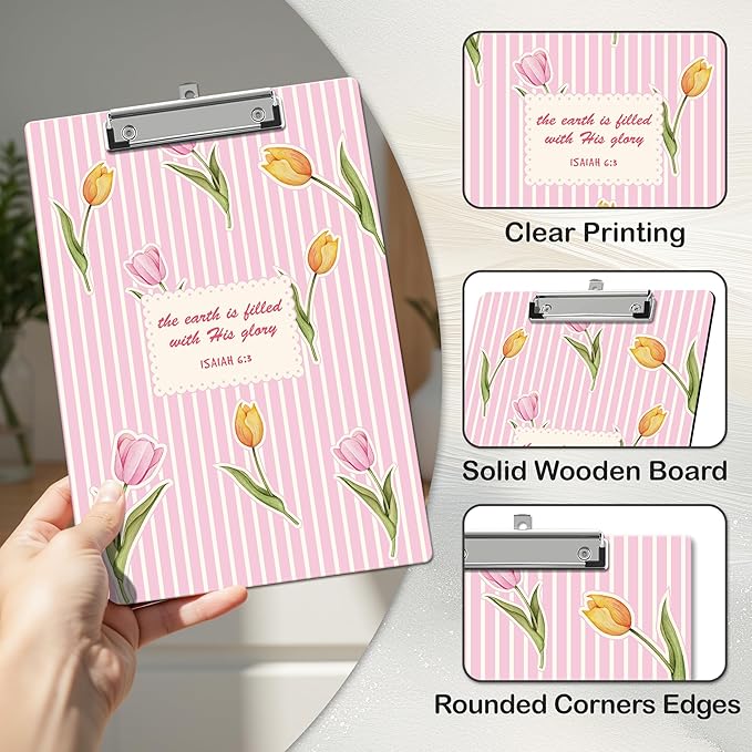 APIILVPQ Tulip Clipboard, Bible Verse Clipboards - Image 4
