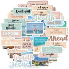 50PCS Aesthetic Motivational Stickers, Inspirational Self Growth Stickers for Women, Vinyl Decals for Planners Journals Vision Board Supplies Water Bottle Laptop