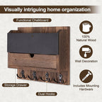 Lucundm Mail and Key Holder Wall Mount - Image 5