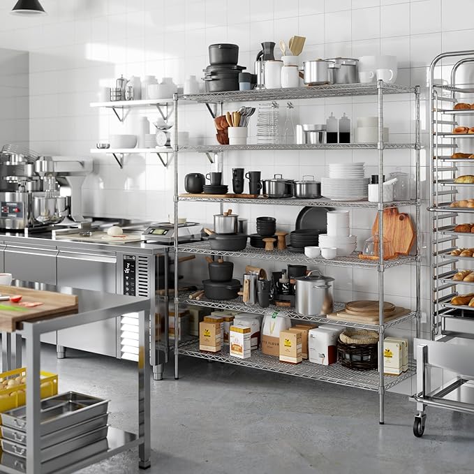 Regal Altair 21" Deep x 60" Wide x 74" Height Wire Shelving Kit | 6-Tier | NSF - Image 5