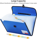JIZISO Legal Size 13 Pocket Accordian File Organizer Expanding File Folder - Image 3