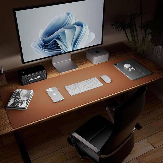 Aothia Leather Desk Pad Protector, Office Mat, Large Mouse Pad, Laptop Desk Pad - Image 4