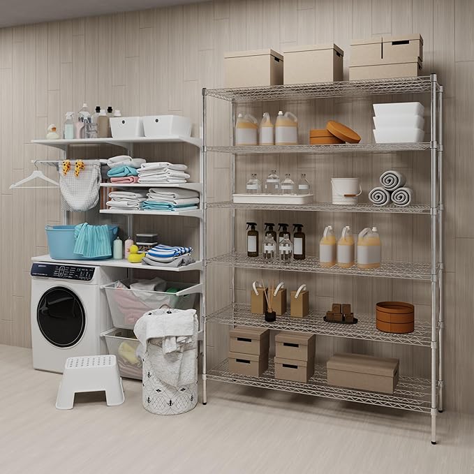 Regal Altair 21" Deep x 60" Wide x 74" Height Wire Shelving Kit | 6-Tier | NSF - Image 2