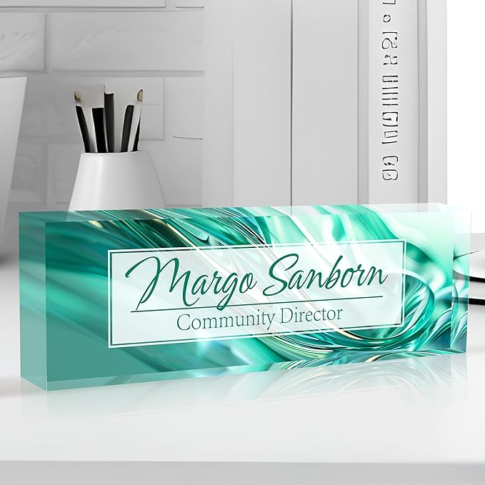 Personalized Name Plate for Desk Custom Acrylic Desk Name Plate Custom Employee - Image 4