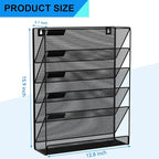 GDINDINFAN Wall File Organizer Holder Mesh Hanging Paper Document Holder - Image 3