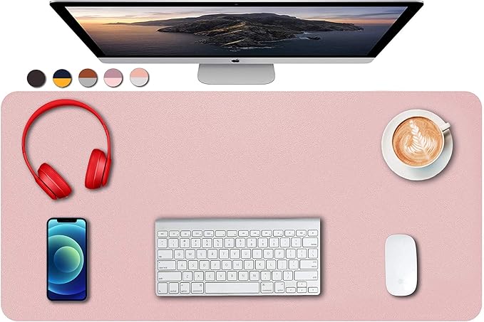 SUJAYU Dual Sided PU Leather Desk Pad, Mouse Pad, Office Desk Mat, Non-Slip by SUJAYU