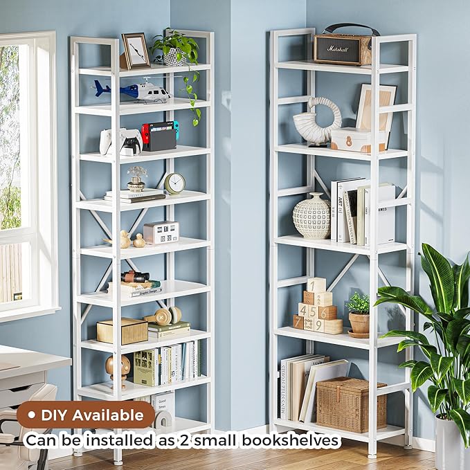 SUPERJARE Triple 5 Tier Bookshelf, Bookcase - Image 4