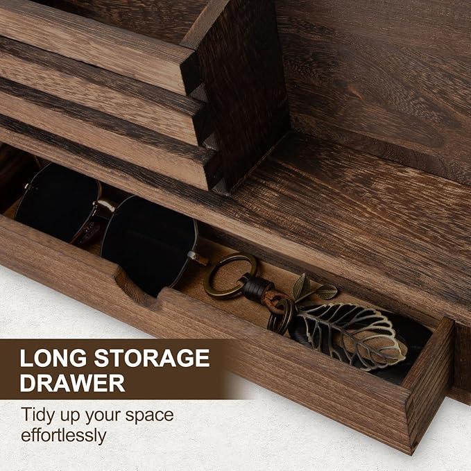 Lucundm Key Holder Wall Mount, Mail Holder - Image 3