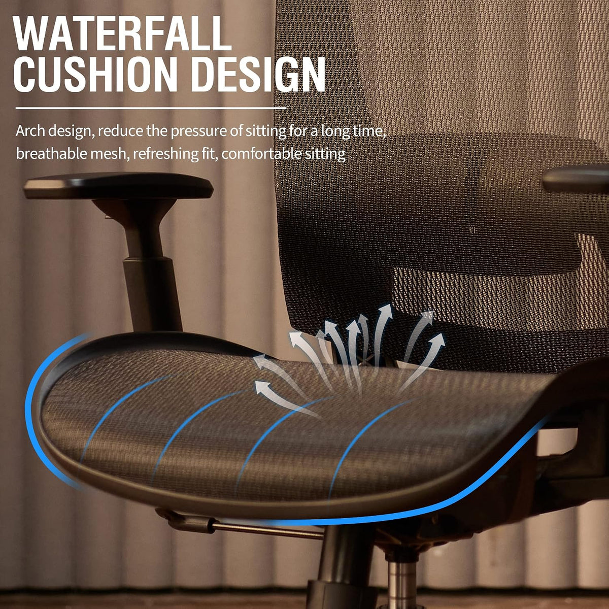 elabest ergonomic mesh office chair,comfy computer desk chair, view 9