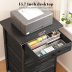 4 Drawers Mobile File Cabinet Vertical Filing Cabinet - Image 4