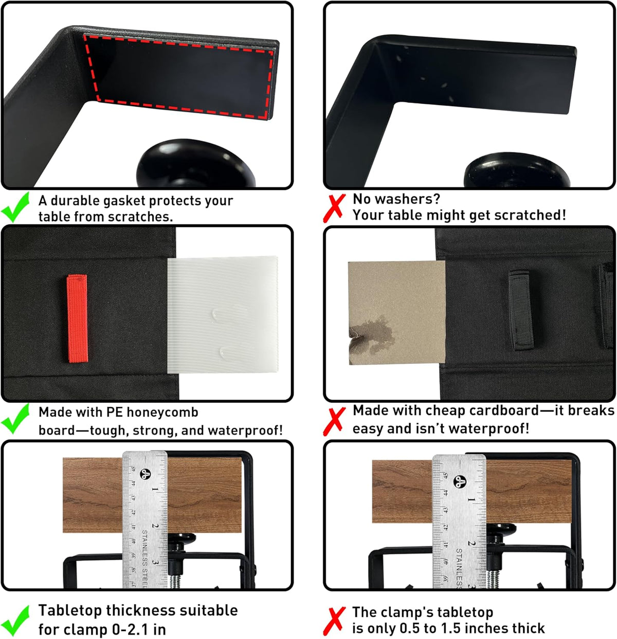 No Drill Under Desk Cable Management Tray, 36" Desk Cable Organizer