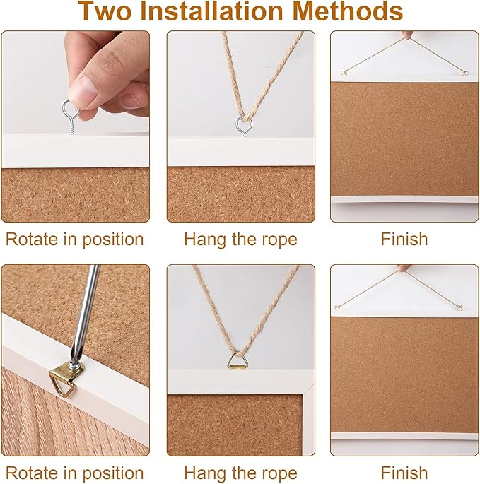FEBSNOW Cork Board Bulletin Board 15.7 x 12 Inches - Image 6