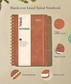 Dotted Spiral Journal Notebook, A5 Hardcover Spiral Journals - Image 2