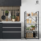 CAPHAUS 4 Tier Bookshelf, 24 Inch Width Free Standing Shelf, Bookcase Shelf - Image 4