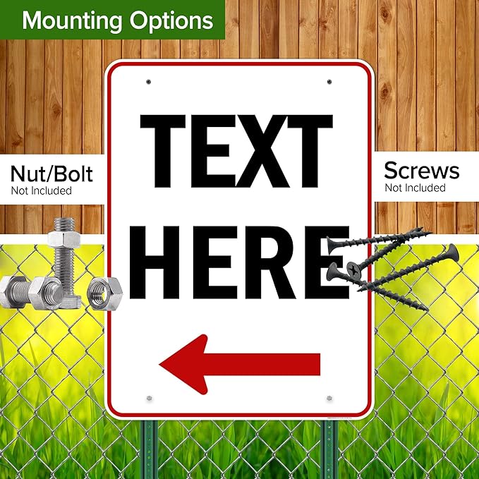 Custom Arrow, Custom Directional Sign, Left Arrow, 36x48 Inches, Rust Free - Image 5