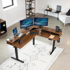 VIVO Electric 2-Tier Corner L-Shaped 63 x 55 inch Standing Desk, Height - Image 7