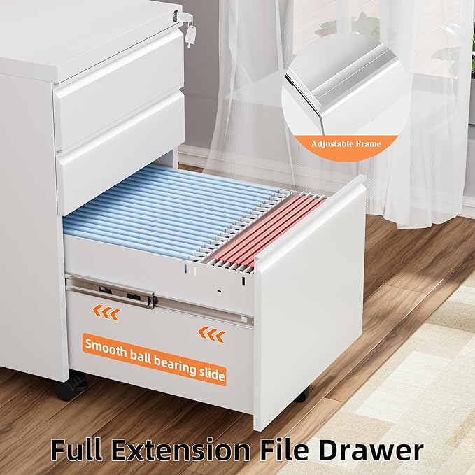 INTERGREAT 3 Drawer Filing Cabinet - Image 6