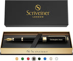 Scriveiner Personalized Black Fountain Pen by Scriveiner