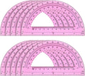 Hoiny 10 Pack Clear Protractor, 6 Inch Plastic Protractors, 180 Degrees by Hoiny