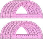 Hoiny 10 Pack Clear Protractor, 6 Inch Plastic Protractors, 180 Degrees by Hoiny