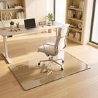 Antok Tempered Glass Chair Mat, 30"x48" Office Chair Mat for Carpet & Hardwood Floor, 0.2" Heavy Duty & Scratch Resistant Desk Chair Mat, Rounded Corners & Polished Edges for Home, Office