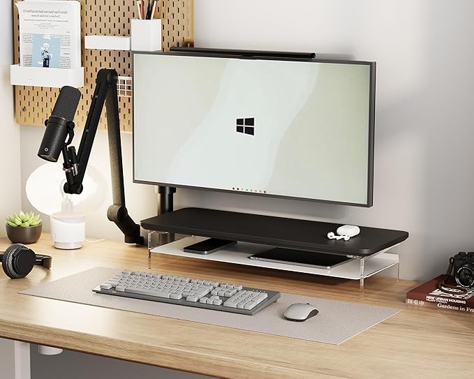 Fenge Acrylic Monitor Stand Riser, 23.6 Inches Monitor Stand - Image 2