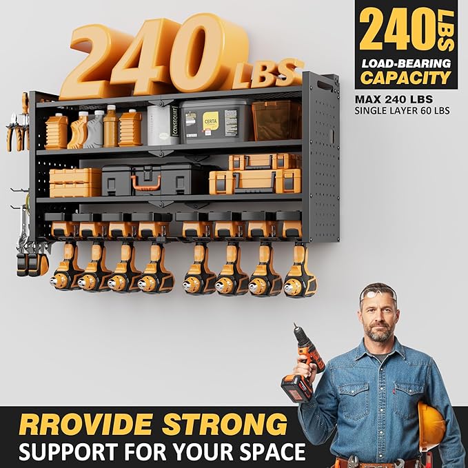 VDEVY Power Tool Organizer Wall Mount - Image 5
