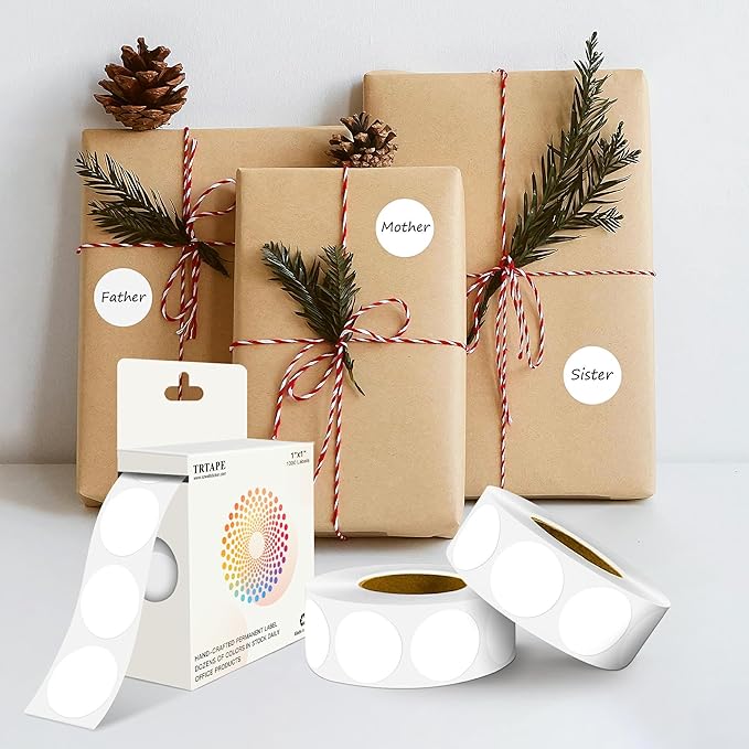 White 1 Inch Round Color Coding Labels - Image 6