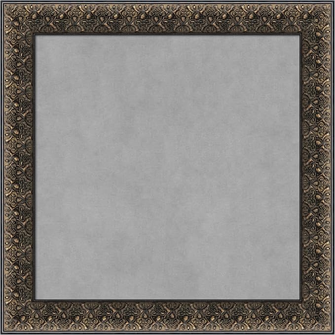 Amanti Art Black Framed Magnetic Board 25x25 Medium Vision Board by AmantiArt