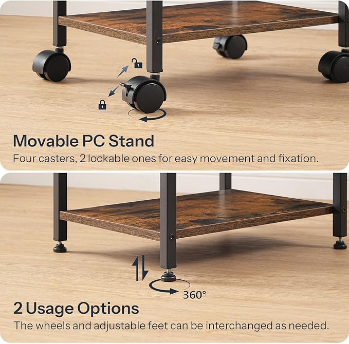 HOOBRO PC Stand, 2-Tier PC Tower Stand Fits Most Computer Towers, CPU Holder - Image 5