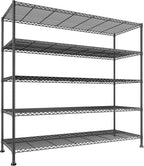REIBII 45.8“W Metal Shelving Storage Shelves, 5-Tier Wire Shelving Unit by REIBII