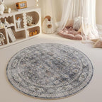 Rugcomf Round Rug 4ft Washable Circle Rug Non Slip Low Pile Boho Small Circular - Image 6