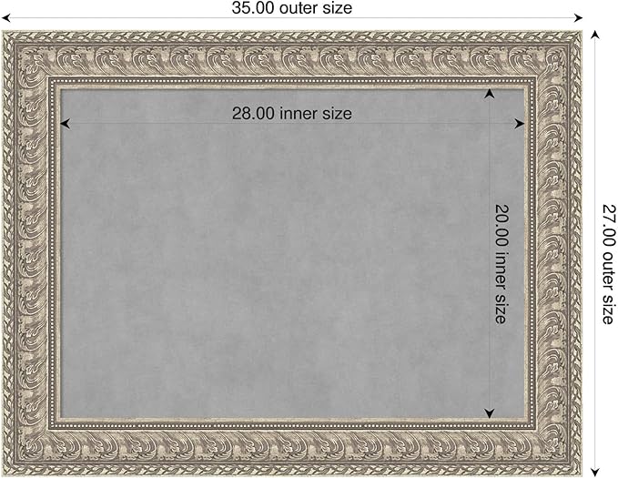 Amanti Art Silver Framed Magnetic Board 27x35 Medium Vision Board - Image 2
