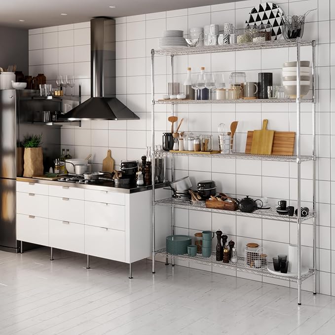 Regal Altair 14" Deep x 60" Wide x 86" Height Wire Shelving Kit | 5-Tier | NSF - Image 8