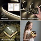 PAUTIX COB LED Strip Lights, UL Listed Dotless LED Lights - Image 5