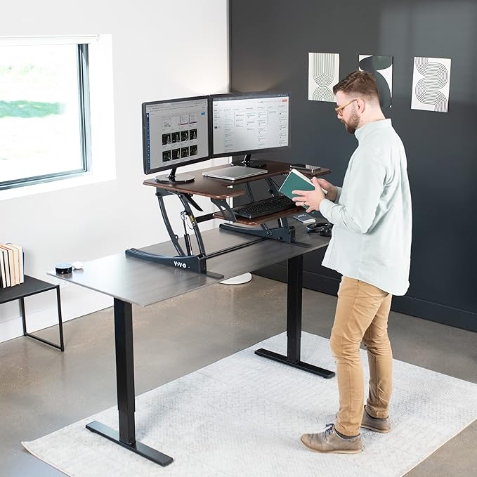 VIVO 36 inch Height Adjustable Stand Up Desk Converter, V Series, Quick Sit to - Image 3