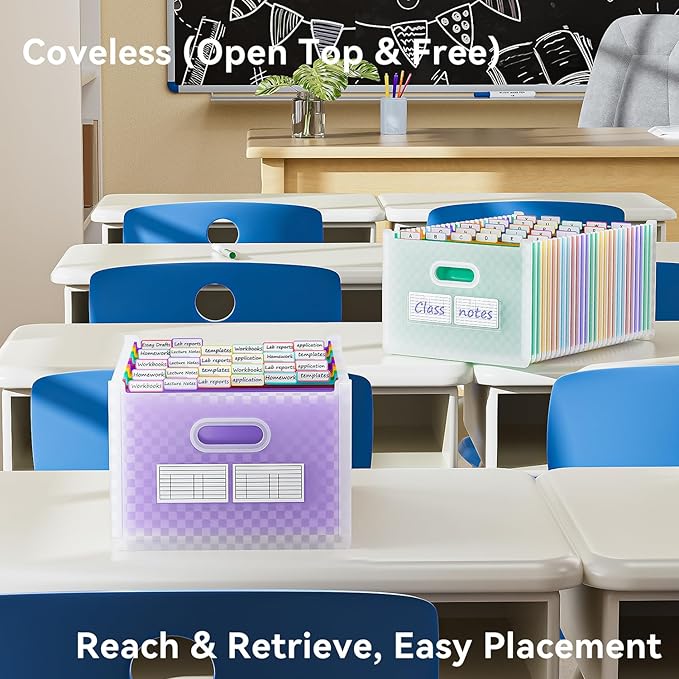 ThinkTex 26-Pocket Accordion File Organizer, Upright & Open Top, A–Z Colorful - Image 3