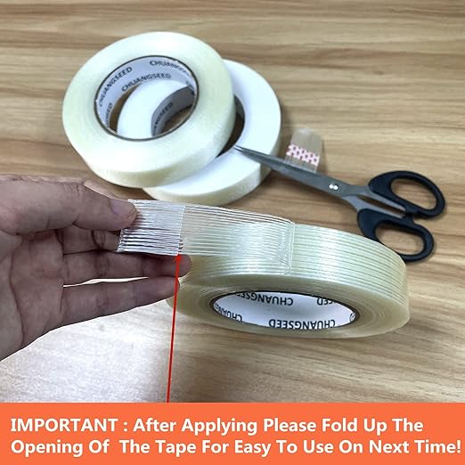 CHUANGSEED 3Pack Mono Filament Strapping Tape 6.2mil x 1Inch x 60yds Commodity - Image 6