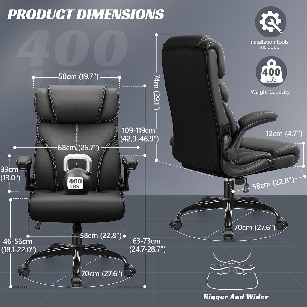 heroset office chair, ergonomic big and tall computer shown in use