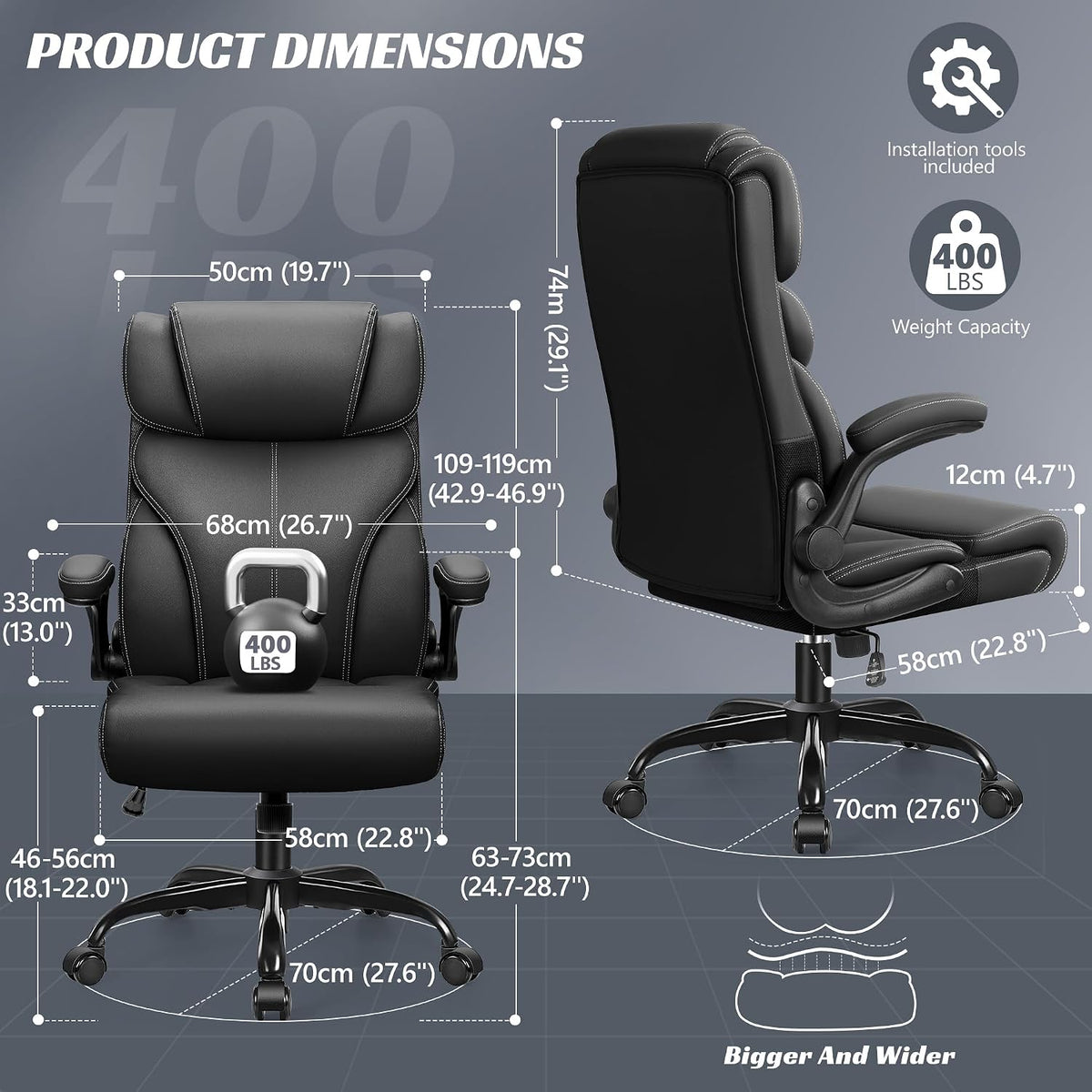 heroset office chair, ergonomic big and tall computer shown in use