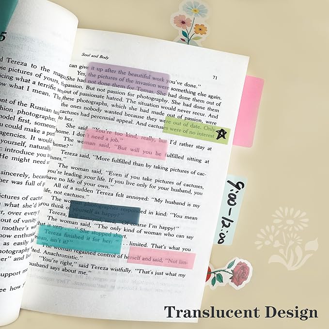 ELII 500 PCS Sticky Tabs 2 Inch Index Tabs, Page Markers File Tabs Self Adhesive - Image 6