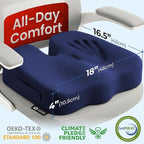 5 STARS UNITED Seat Cushion for Tailbone Pain Relief – Memory Foam Cushion for - Image 4