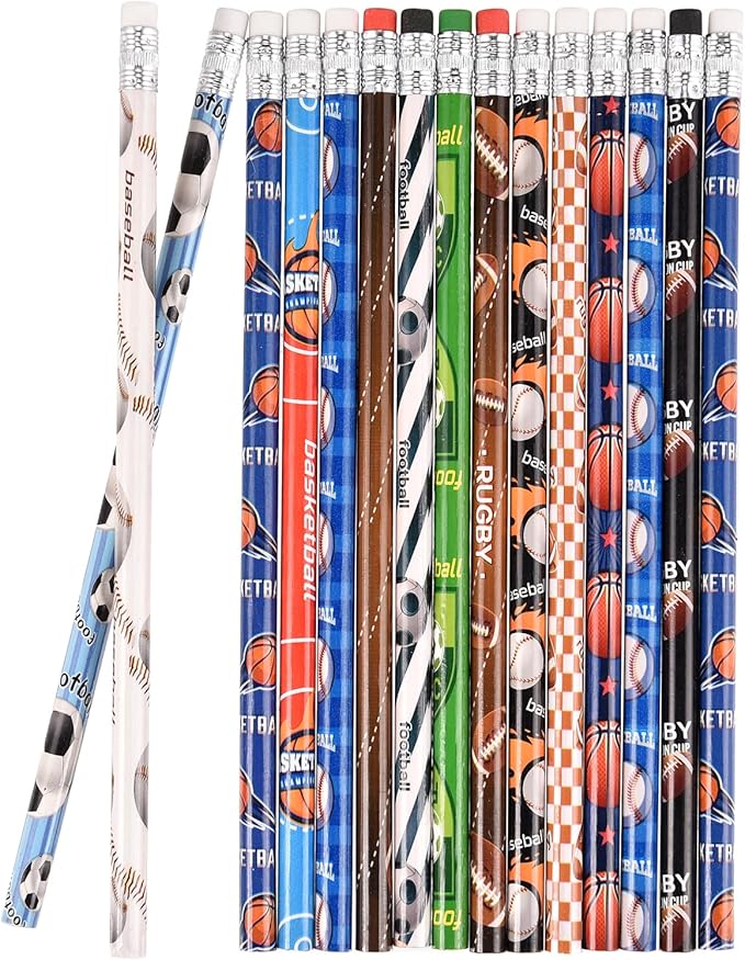 Jsehchya 72PCS Corlorful Wooden Football Pattern Cased Pencils by Jsehchya