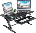 Lubvlook 42 inch Stand Up Desk Converter, Height Adjustable Sit Stand Desk Riser by Lubvlook